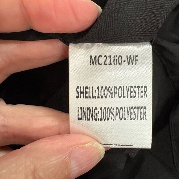 Double Crazy Black Pink Rose One Shoulder High Slit Sexy Cocktail Dress Sz L - Picture 12 of 12